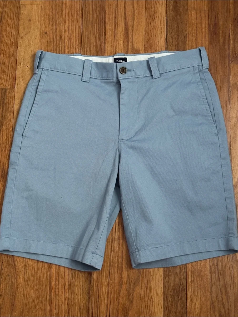 J. Crew Sky Blue Flat Front Men’s Chino Shorts Size 30 Good Condition